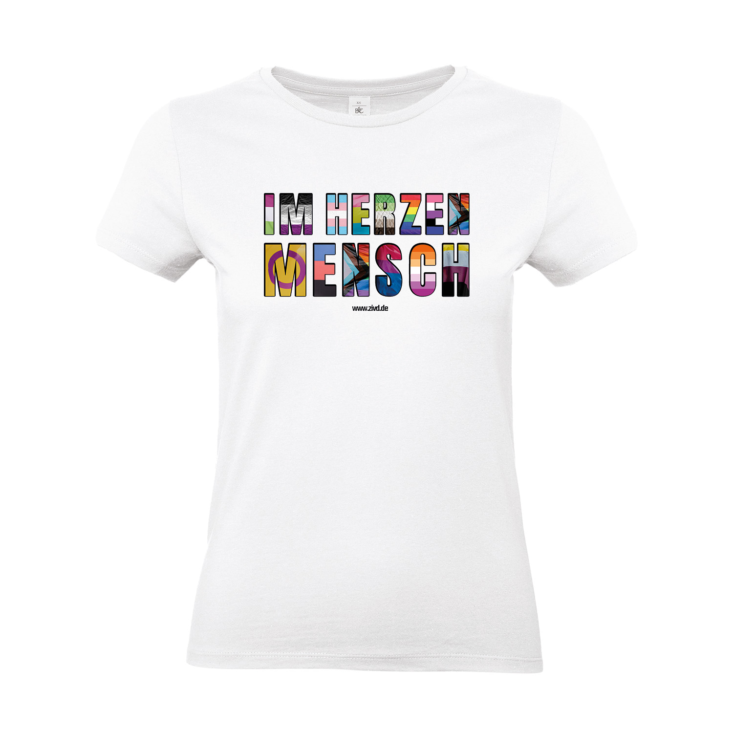 T-Shirt tailliert »Im Herzen Mensch«            