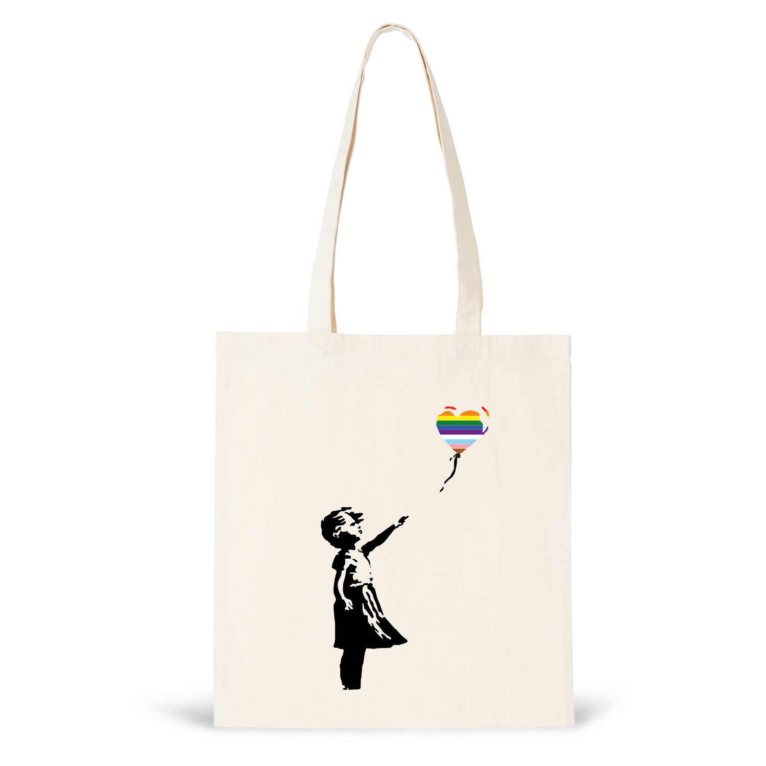 Jutebeutel »Ballon Mädchen Pride«      